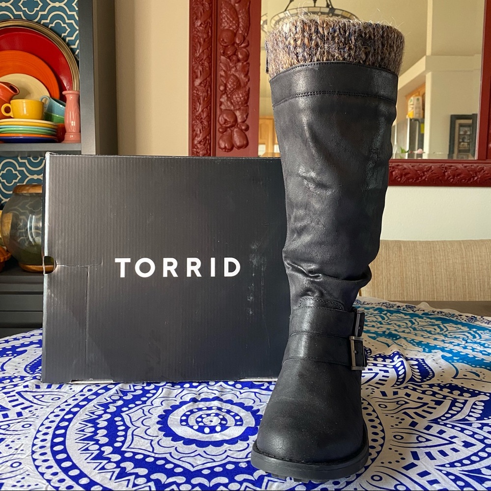 NWT TORRID Wide Width/Wide CALF Sweater Cuff Boots - Picture 8 of 16